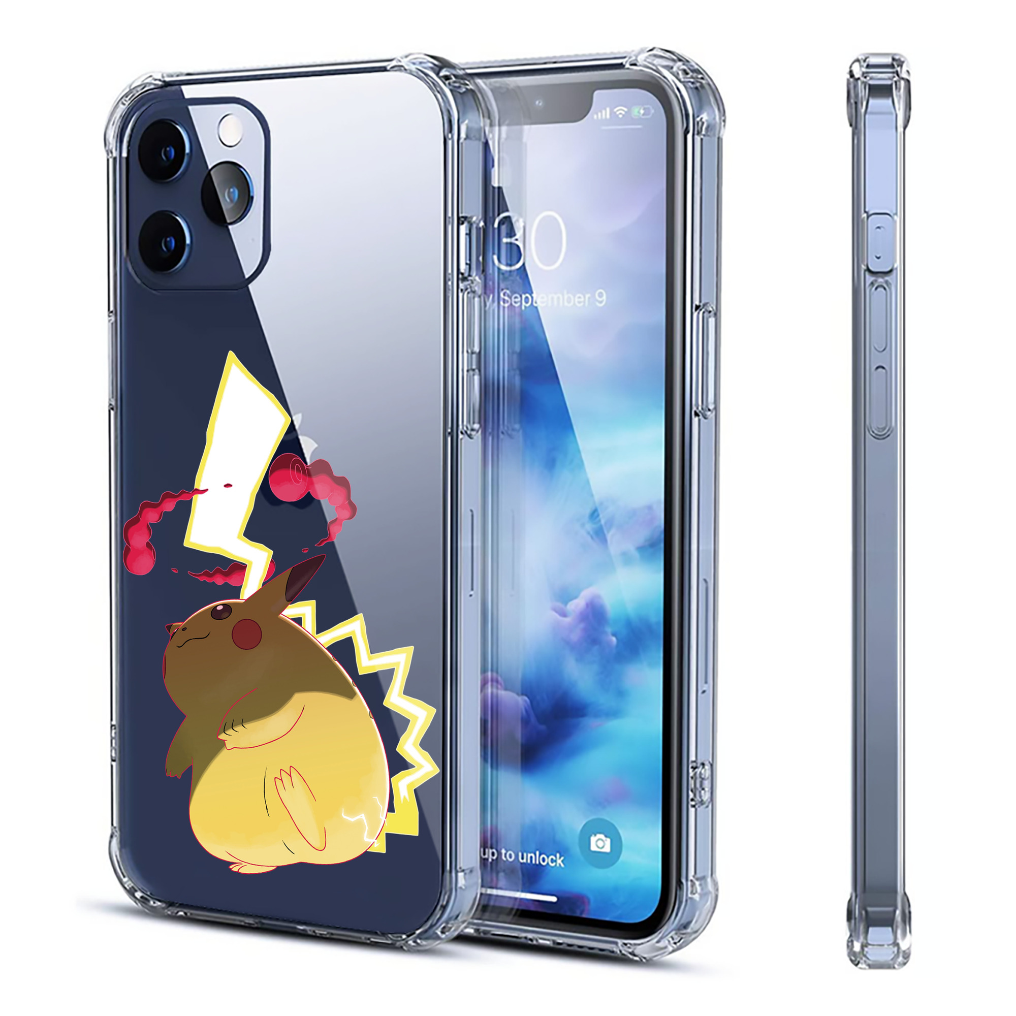 （画像用） ポケットモンスター Pokémon 【iPhone 12シリーズ対応】透明スマホケース（クリアソフトケース）